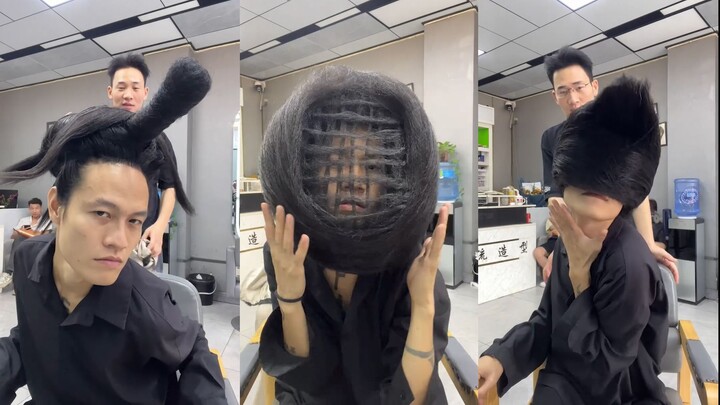【土味角虫】杀马特创始人展示小众宝藏发型，其他我都理解，但你这潜水头盔是要去征服亚特兰蒂斯吗？