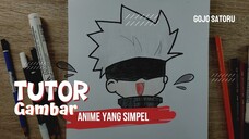 Tutor Gambar Anime Yang Simpel Banget Untuk Pemula (Gojo Satoru)