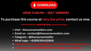 Jason Fladlien - GOAT Webinars