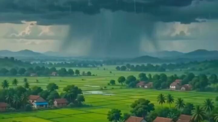Rainy village