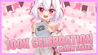 🐇 100K Celebration FANART REVIEW!【Vtuber Indonesia】