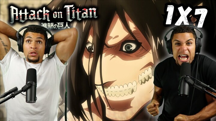 "WHO IS THAT!?" | ATTACK ON TITAN 1x7 REACTION! | *New Anime Fans*