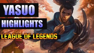 YASUO GAMEPLAY HIGHLIGHTS - LEAGUE OF LEGENDS