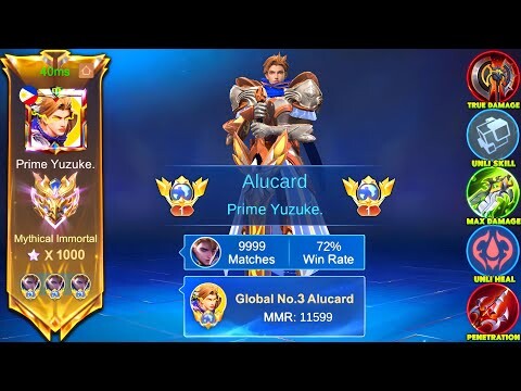 1,000 STAR GLOBAL ALUCARD SOLO RANK NO EDIT FULL GAMEPLAY | Best Tutorial to Always Win in Solo Rank