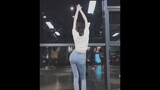 Hot Asian girl dancing, twerking, hip swing, sexy body