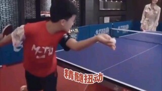 Wang Nan's son once again imitated Ito Mima's serve VS 2021 Houston World Table Tennis Championships