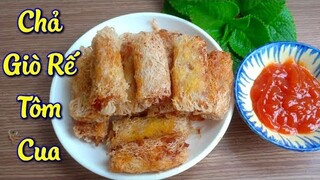 CHẢ GIÒ - cách làm chả giò rế tôm cua giòn rụm - tú lê miền tây