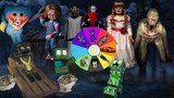 Monster School : horror & funny wheel  SPIN Challenge - Minecraft Animation