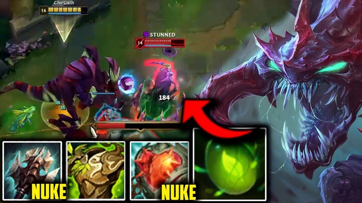 CHO'GATH 8.8k HP IN 30 MINUTES ONE SHOTS EVERYTHING🔥 (FULL HP TRUE DAMAGE) Cho'Gath  Season 13