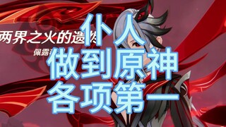 My servant is way ahead, taking first place in all aspects of Genshin Impact, and passionately fight