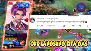 REVIEW BUILD TOP 1 GLOBAL GUSION, UDAH LAMA GAK PAKE GUSION LANGSUNG KITA GAS HYPER GUSION