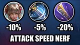 ATTACK SPEED NERF IS A BIG DEAL | ALL HEROES REDUCED ATK SPEED
