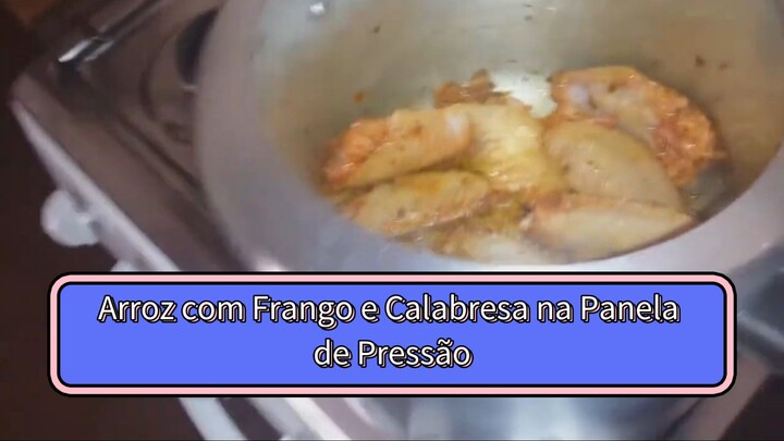 Arroz com Frango e Calabresa na Panela de Pressão