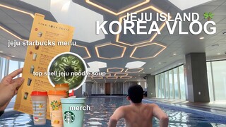 KOREA VLOG 🌴 jeju island exclusive starbucks menu & merch, korean food and amazing indoor pool