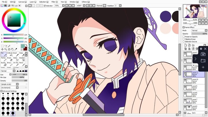 Drawing Shinobu Kocho - Kimetsu no Yaiba (Anime Drawing) by OST ANIME ID
