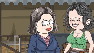 My aunt had an accident while riding a tricycle. I kindly rescued her, but she bit me back and ruine