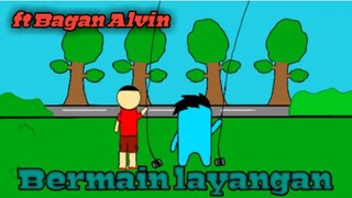 Bermain layangan | Animasi kartun Ft Baganalvin