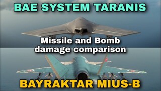 Modern Warships: Drone BAYRAKTAR MIUS-B and BAE SYSTEM TARANIS Bomb and Missile Damage Comparison