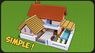 Cara Membuat Rumah Modern Perumahan Simple dengan Kolam Renang ! || Minecraft Modern Pt.68
