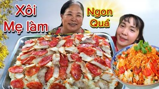 Cô Tư Áo Bông Làm Mâm Xôi Mặn Khổng Lồ Món Ăn Ngon Huỳnh Như Vlogs Mê Nhất