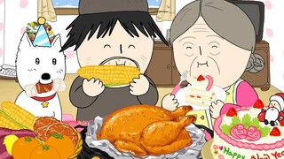 【foomuk动画】真香！梦中的圣诞派对里有烤全鸡还有黄油蛋糕，还有我亲爱的奶奶！