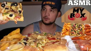 A BOX OF PIZZA | ASMR MUKBANG ( eating show )