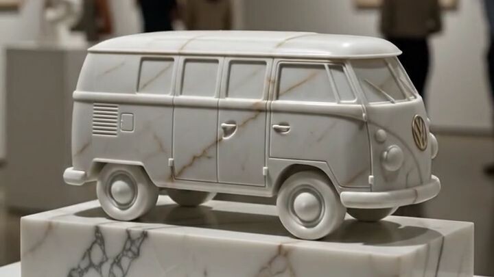 Carving a Classic VW Kombi Miniature Out of Solid Marble 🚐 Vol. 1