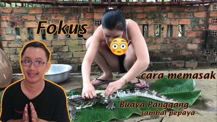 AUTO BERDIRI!!! 🇹🇭 CARA MEMASAK DAGING BUAYA PANGGANG SAMBAL  ̶P̶E̶P̶A̶Y̶A̶  CABE 😀😀 FOKUS YAA