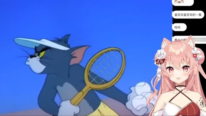 【Hiiro】Cat watches Tom play tennis