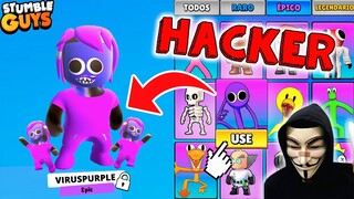 AKU MENEMUKAN HACKER YANG MEMBERI SKIN VIRUS BERBAHAYA PURPLE DI STUMBLE GUYS?!