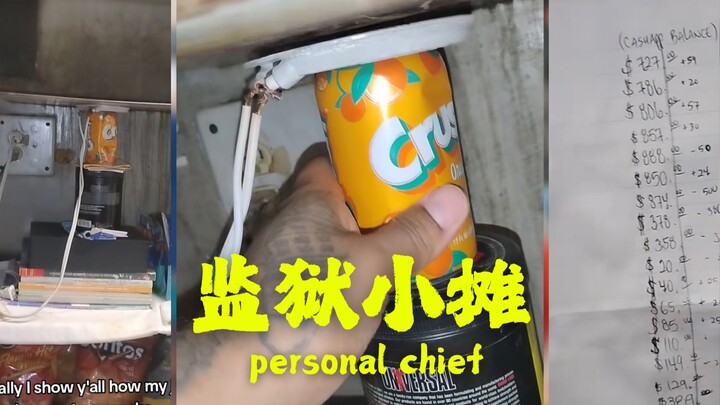 Prison bro makes his own grill, earning a thousand cuts a day—what fun! 💴