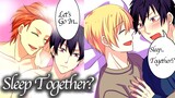 【BL Anime】"Do you wanna sleep together?" What if there's only one bed available for the boys?【Yaoi】