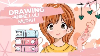 drawing a cute anime