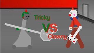 TRICKY VS CLOWNY (Battle of the CLOWNS) Stick Nodes Roblox Piggy/Madness Combat Friday Night Funkin'