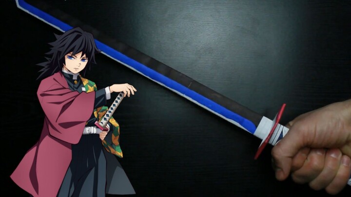 6 pieces of blank paper transformed into Demon Slayer Yoshiyuki Tomioka's Japanese sword!