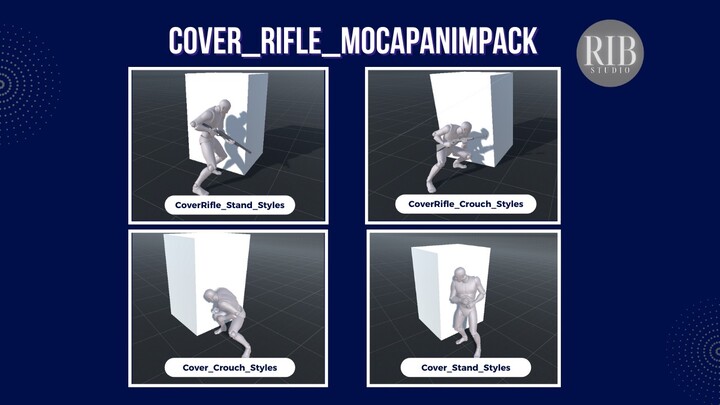 Cover_Rifle_MocapAnimPack 步枪掩体动作捕捉动画包 - Unity