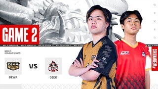 DEWA UNITED ESPORTS vs GEEK FAM | Regular Season Week 3 Day 3 | Game 2 | #MPLIDS13