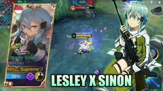 LESLEY SKIN AS SINON [SWORD ART ONLINE] SCRIPT - MOBILE LEGENDS