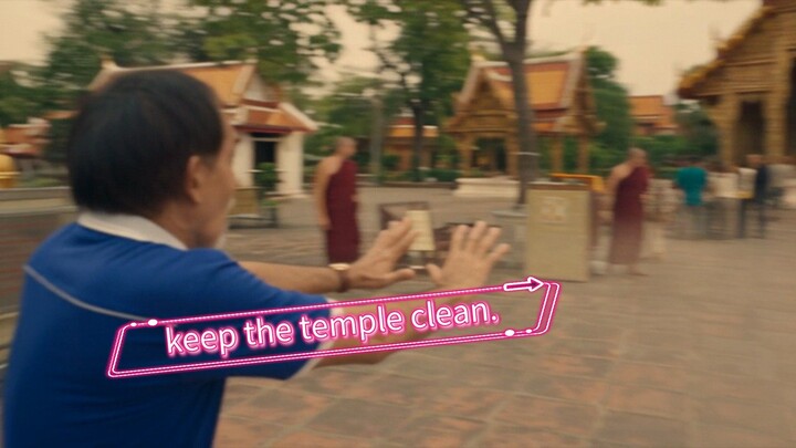วัดสะอาดด้วยสองมือ Our hands keep the temple clean.