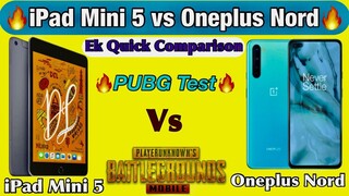 iPad Mini 5 Vs Oneplus Nord Pubg Test | PUBG Start | Graphic Setting | Match Start