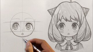 How to Draw Anya Forger - [Spy×Family]