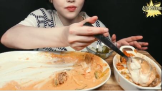 Pasta kem, rose pasta, trứng cuộn cơm,...phần 7 #mukbang