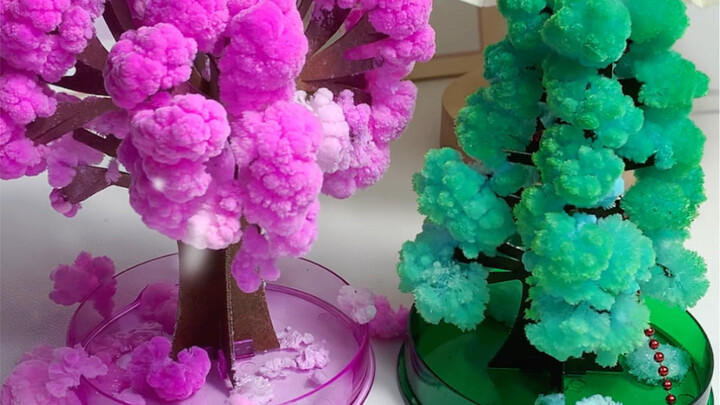 When I was a child, I never played with paper trees blooming. Now I must play with my children once.