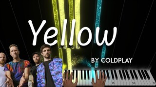 Yellow by Coldplay piano cover + sheet music & lyrics