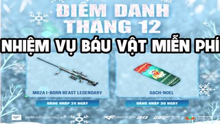 Nhận báu vật miễn phí nhiệm vụ Đột kích điểm danh chơi game có quà noel 2021 ✔️