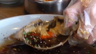 mukbang cua ngâm tương và cua cay tại nhà hàng #food