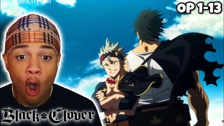 GOAT ANIME OPS!? | Black Clover Openings 1-13 BLIND REACTION!!