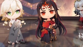 【阴阳师MMD】Q版帝释天阿修罗在线跳恋爱循环！是你没见过的小可爱！（模型配布）