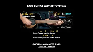 In My Life - The Beatles (1965) - Easy Guitar Chords Tutorial with Lyrics