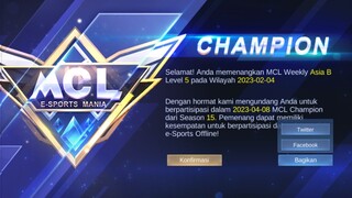 Final MCL Asia B mewakili Indonesia, Akhirnya juara